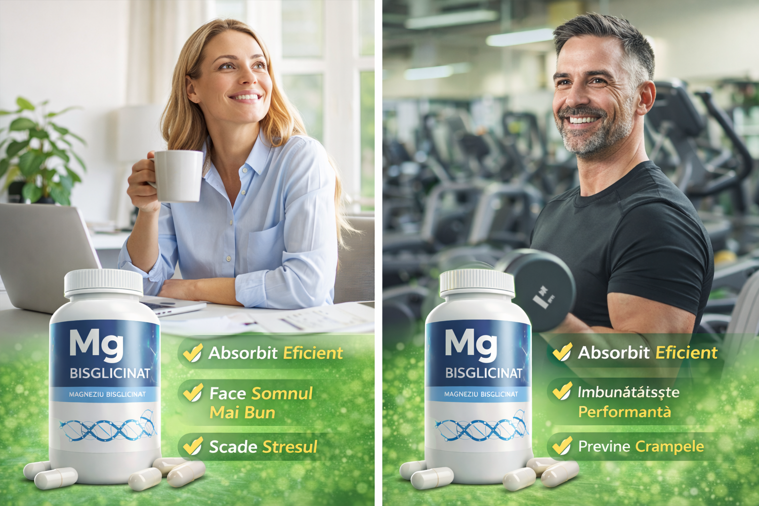 Magneziu Bisglicinat: Ghid Complet 2026 — Beneficii, Dozaj si Produse Testate